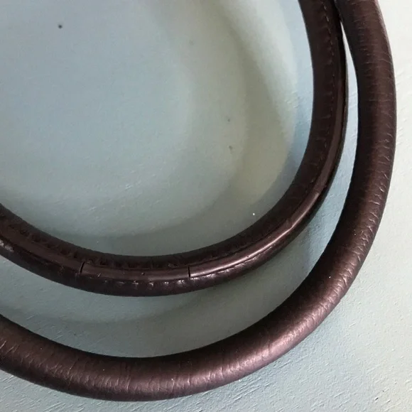 Tignanello black leather square two handle satchel purse - Picture 13 of 15